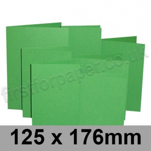 Rapid Colour Card, Pre-creased, Single Fold Cards, 225gsm, 125 x 176mm, Woodpecker Green