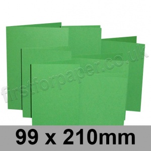 Rapid Colour Card, Pre-creased, Single Fold Cards, 225gsm, 99 x 210mm, Woodpecker Green