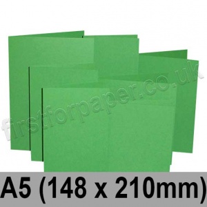 Rapid Colour Card, Pre-creased, Single Fold Cards, 225gsm, 148 x 210mm (A5), Woodpecker Green