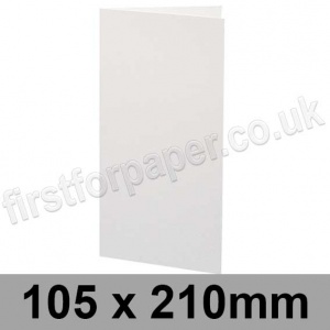 Ruskington, Pre-creased, Single Fold Cards, 300gsm, 105 x 210mm, Milk White