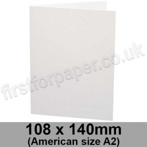 Ruskington, Pre-creased, Single Fold Cards, 300gsm, 108 x 140mm (American A2), Milk White
