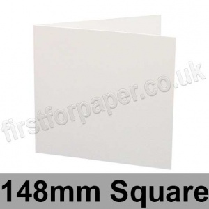 Ruskington, Pre-creased, Single Fold Cards, 300gsm, 148mm Square, Milk White