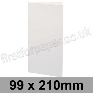 Ruskington, Pre-creased, Single Fold Cards, 300gsm, 99 x 210mm, Milk White