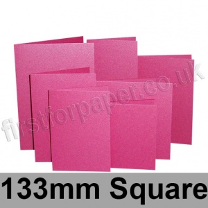 Stardream, Pre-creased, Single Fold Cards, 285gsm, 133mm Square, Azalea