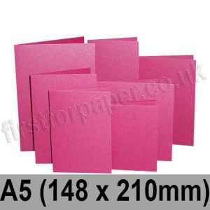 Stardream, Pre-creased, Single Fold Cards, 285gsm, 148 x 210mm (A5), Azalea