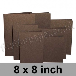 Stardream, Pre-creased, Single Fold Cards, 285gsm, 203mm (8 inch) Square, Bronze