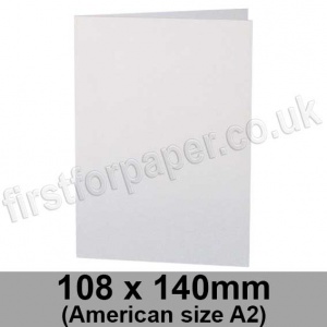Stargazer Pearlescent, Pre-creased, Single Fold Cards, 300gsm, 108 x 140mm (American A2), Arctic White