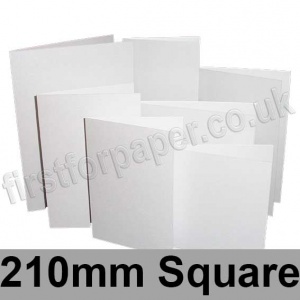 Stardream, Pre-creased, Single Fold Cards, 285gsm, 210mm Square, Crystal White