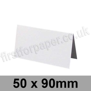 Stargazer Pearlescent, Pre-creased, Place Cards, 300gsm, 50 x 90mm, Arctic White