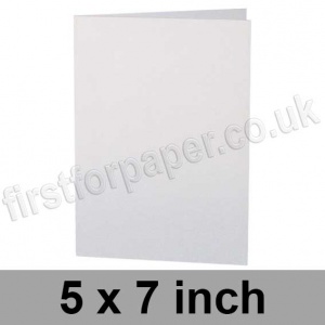 Stargazer Pearlescent, Pre-creased, Single Fold Cards, 300gsm, 127 x 178mm (5 x 7 inch), Arctic White