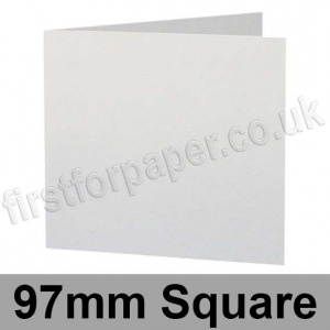 Stargazer Pearlescent, Pre-creased, Single Fold Cards, 300gsm, 97mm Square, Arctic White