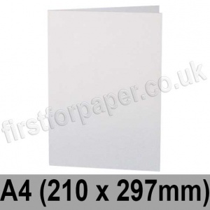 Stargazer Pearlescent, Pre-creased, Single Fold Cards, 300gsm, 210 x 297mm (A4), Arctic White