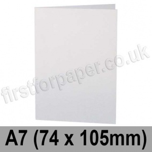 Stargazer Pearlescent, Pre-creased, Single Fold Cards, 300gsm, 74 x 105mm (A7), Arctic White