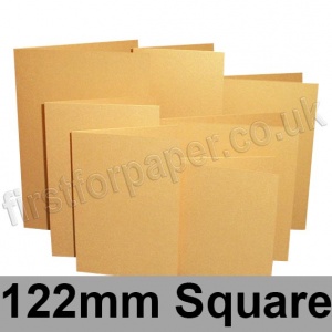 Stardream, Pre-creased, Single Fold Cards, 285gsm, 122mm Square, Gold