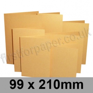 Stardream, Pre-creased, Single Fold Cards, 285gsm, 99 x 210mm, Gold
