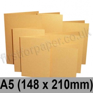 Stardream, Pre-creased, Single Fold Cards, 285gsm, 148 x 210mm (A5), Gold