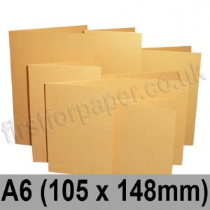 Stardream, Pre-creased, Single Fold Cards, 285gsm, 105 x 148mm (A6), Gold