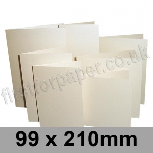 Stardream, Pre-creased, Single Fold Cards, 285gsm, 99 x 210mm, Opal