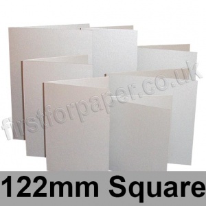 Stardream, Pre-creased, Single Fold Cards, 285gsm, 122mm Square, Silver