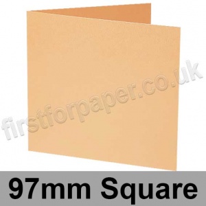 Stargazer Pearlescent, Pre-creased, Single Fold Cards, 300gsm, 97mm Square, Peach