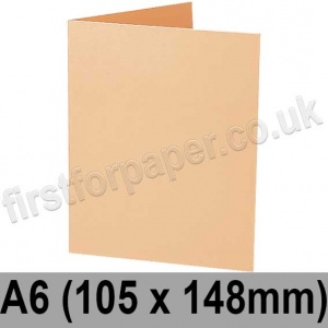 Stargazer Pearlescent, Pre-creased, Single Fold Cards, 300gsm, 105 x 148mm (A6), Peach