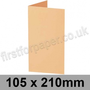 Stargazer Pearlescent, Pre-creased, Single Fold Cards, 300gsm, 105 x 210mm  Peach