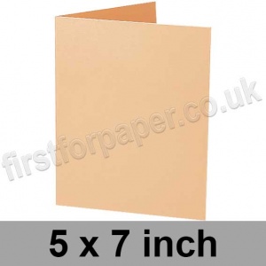 Stargazer Pearlescent, Pre-creased, Single Fold Cards, 300gsm, 127 x 178mm (5 x 7 inch), Peach