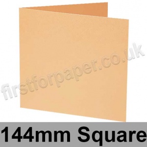 Stargazer Pearlescent, Pre-creased, Single Fold Cards, 300gsm, 144mm Square, Peach