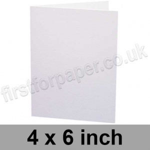 Zeta Hammer Texture, Pre-creased, Single Fold Cards, 350gsm, 102 x 152mm (4 x 6 inch), Brilliant White