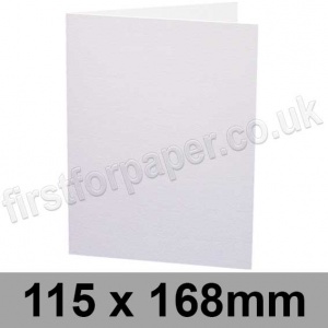 Zeta Hammer Texture, Pre-creased, Single Fold Cards, 260gsm, 115 x 168mm, Brilliant White