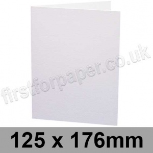 Zeta Hammer Texture, Pre-creased, Single Fold Cards, 350gsm, 125 x 176mm, Brilliant White