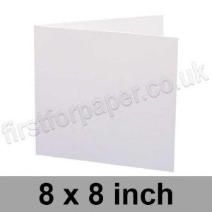 Zeta Hammer Texture, Pre-creased, Single Fold Cards, 350gsm, 203mm (8 inch) Square, Brilliant White