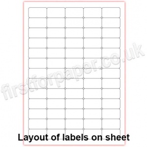 Mutipurpose White Office Labels, 38 x 21mm, 100 sheets per pack