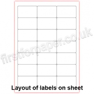 OfficeCom, Mutipurpose White Office Labels, 63.5 x 38.1mm, 100 sheets per pack