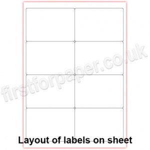 Mutipurpose White Office Labels, 99.1 x 67.7mm, 100 sheets per pack
