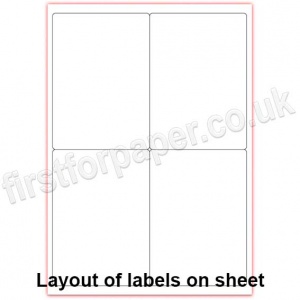 Mutipurpose White Office Labels, 139 x 99.1mm, 100 sheets per pack