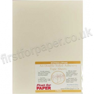 A4 Double Sided Adhesive Tape Sheets - Pack of 5