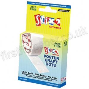 Stix2, 10mm Poster Craft Glue Dots - Pack of 200