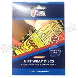 Stix2, Gift Wrap Clear Self Adhesive Discs - Pack of 132