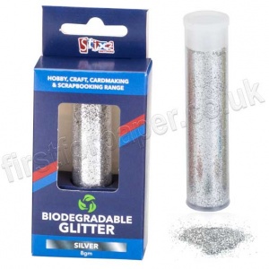 Stix2, Biodegradable Glitter, 8gm, Silver