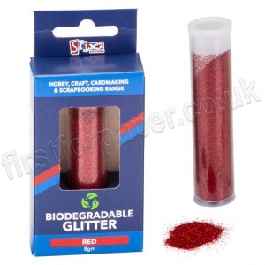 Stix2, Biodegradable Glitter, 8gm, Red