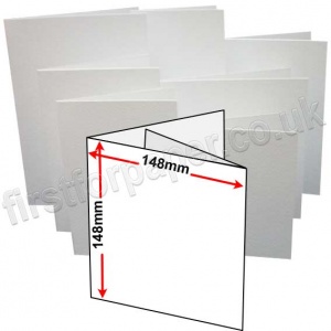 Brampton Felt Marked, Pre-Creased, Two Fold (3 Panels) Cards, 280gsm, 148mm Square, Extra White