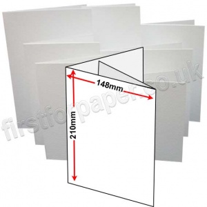 Brampton Felt Marked, Pre-Creased, Two Fold (3 Panels) Cards, 280gsm, 148 x 210mm (A5), Extra White