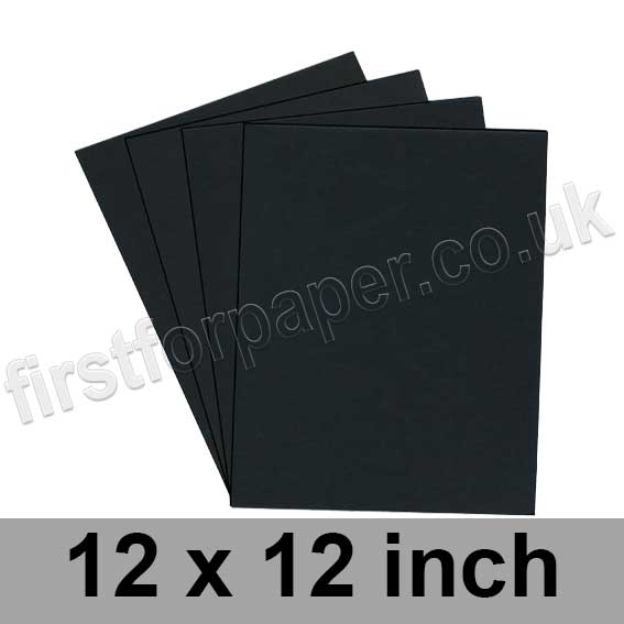 Colorset Recycled Card, 350gsm, 305 x 305mm (12 x 12 inch), Nero