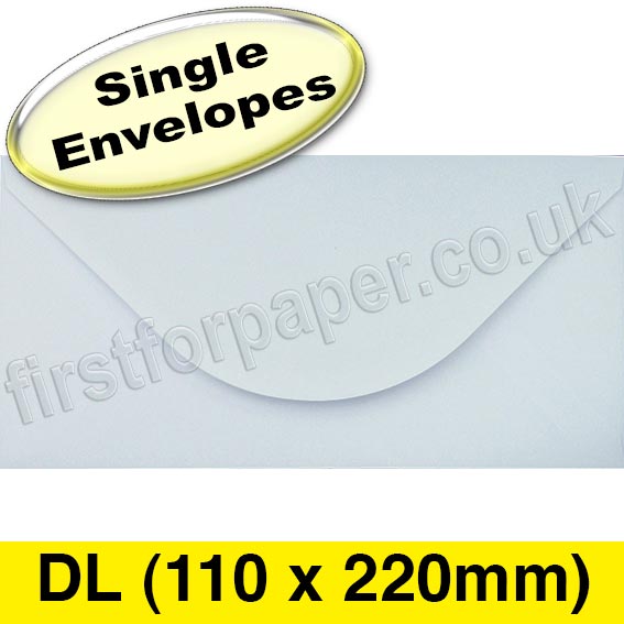 DL Size Colored Envelopes - 110mm X 220mm, Pack Of 75 In Pearl White