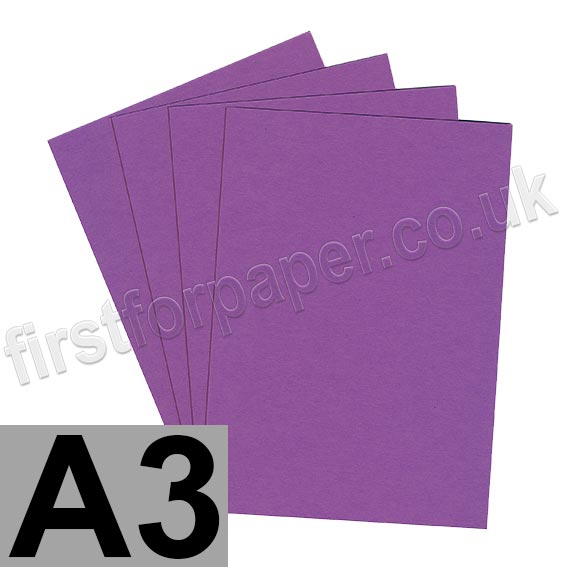 Colorset Recycled Card, 350gsm,  A3, Amethyst