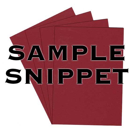 •Sample Snippet, Colorset, 350gsm, Crimson