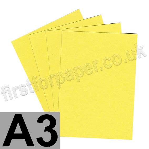 Colorset Recycled Card, 270gsm,  A3, Lemon