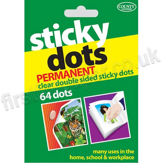 County Permanent Double Sided Sticky Dots First for Paper