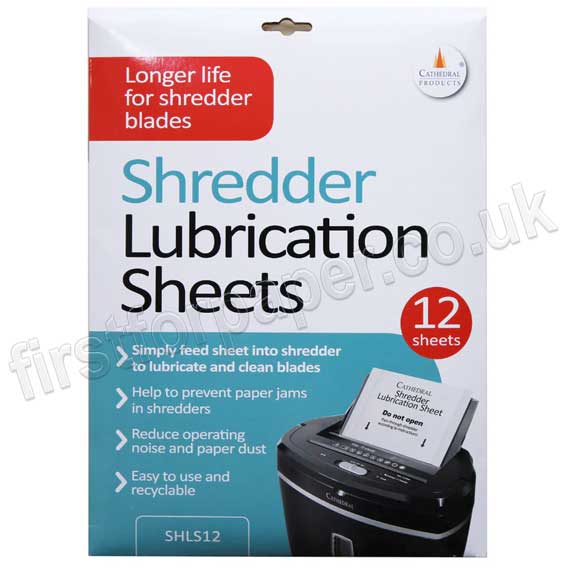 Shredder Lubrication - 12 Sheets - First for Paper Shredder Lubrication - 12 Sheets - First for Paper